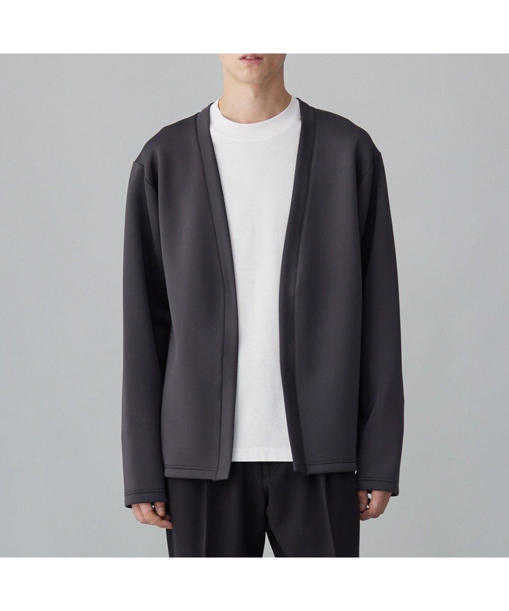 【アンフィーロ/UNFILO / MEN】のBEAUTY FORM JERSEY 着流しカーディガン インテリア・キッズ・メンズ・レディースファッション・服の通販 founy(ファニー) ファッション Fashion メンズファッション Fashion for Men トップス・カットソー Cut & Sew Tops カーディガン / 羽織り Cardigans インナー Innerwear カーディガン Cardigan, Knitwear ジャケット Jacket, Outerwear ストレッチ Stretch, Stretchy Fabric ダブル Double, Double-Breasted パーカー Hoodie, Parka リュクス Luxury, Elegant, High-End, Chic A/W・秋冬 Autumn/Winter チャコール|ID: prp329100004654579 ipo3291000000033653751