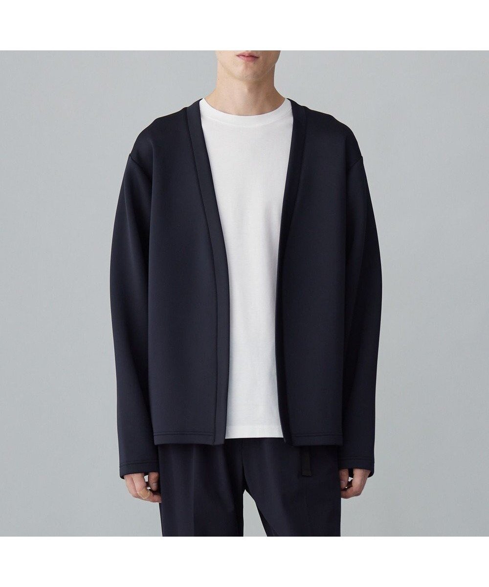 【アンフィーロ/UNFILO / MEN】のBEAUTY FORM JERSEY 着流しカーディガン インテリア・キッズ・メンズ・レディースファッション・服の通販 founy(ファニー) 　ファッション　Fashion　メンズファッション　Fashion for Men　トップス・カットソー　Cut & Sew Tops　カーディガン / 羽織り　Cardigans　インナー　Innerwear　カーディガン　Cardigan, Knitwear　ジャケット　Jacket, Outerwear　ストレッチ　Stretch, Stretchy Fabric　ダブル　Double, Double-Breasted　パーカー　Hoodie, Parka　リュクス　Luxury, Elegant, High-End, Chic　A/W・秋冬　Autumn/Winter　ネイビー|ID: prp329100004654579 ipo3291000000035868200