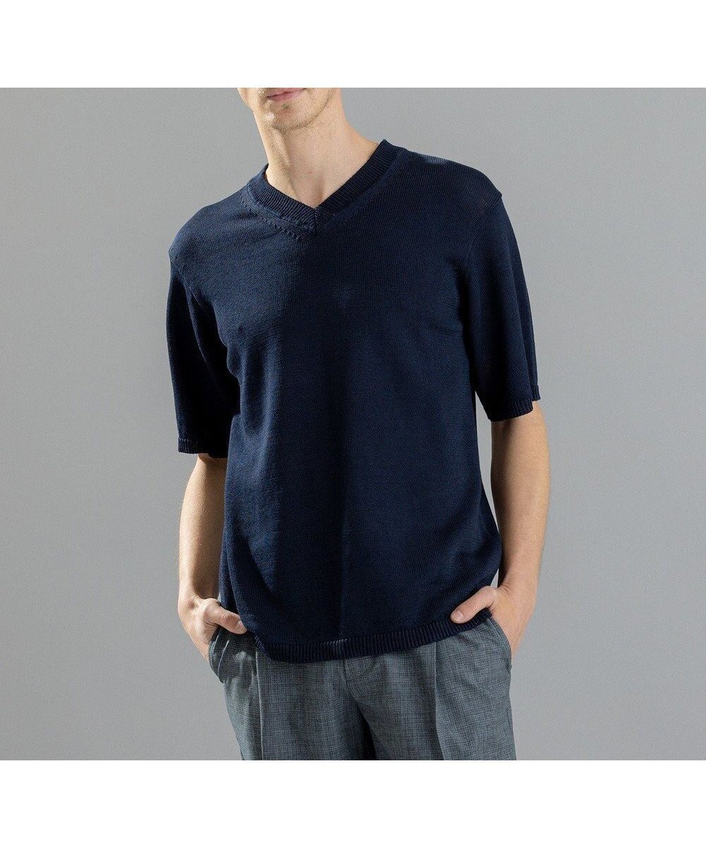 【ジョゼフ オム/JOSEPH HOMME / MEN】のラッスルギマ Vネック半袖ニットVN インテリア・キッズ・メンズ・レディースファッション・服の通販 founy(ファニー) ファッション Fashion メンズファッション Fashion for Men トップス・カットソー Cut & Sew Tops ニット・セーター / 定番トップス Knit Tops & Sweaters おすすめ Recommended / Our Picks インナー Innerwear セットアップ Set-Up, Coordinated Outfit セーター Sweater, Knitwear ベーシック Basic, Essential ミドル Middle Length, Mid Height 半袖 Short Sleeve, Half Sleeve 夏 Summer 春 Spring S/S・春夏 SS, Spring/Summer, Warm Season ネイビー系|ID: prp329100004654582 ipo3291000000034199344