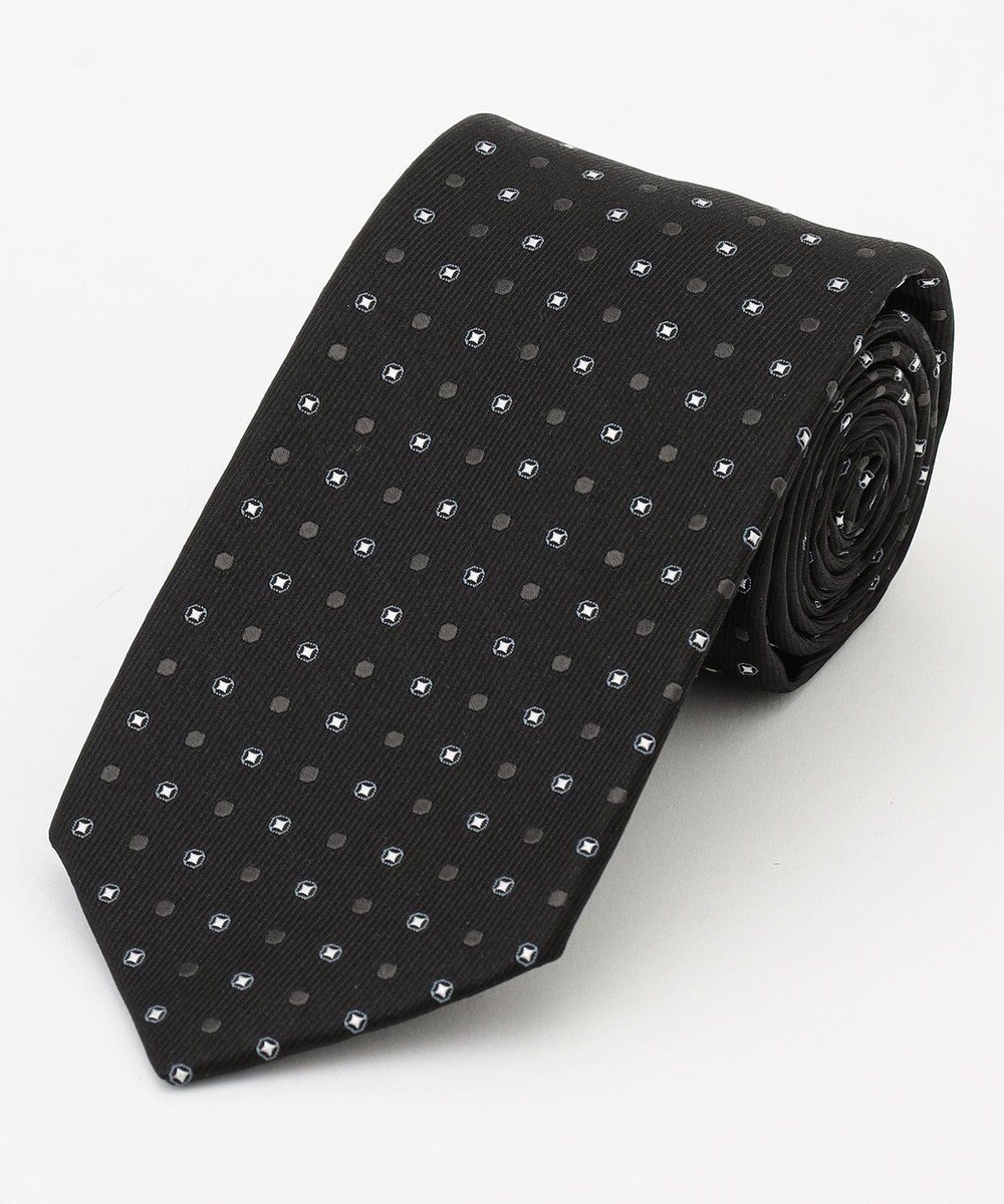 【ジョゼフ オム/JOSEPH HOMME / MEN】の【日本製】ドットコンビジャガード ネクタイ インテリア・キッズ・メンズ・レディースファッション・服の通販 founy(ファニー) 　ファッション　Fashion　メンズファッション　Fashion for Men　シルク　Silk, 100% Silk　スーツ　Suit, Formalwear　ドット　Polka Dot, Dot Pattern　エレガント 上品　Elegant　日本製　Made In Japan　ブラック系7|ID: prp329100004654593 ipo3291000000035191985