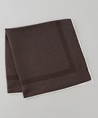 【五大陸/gotairiku / MEN】の首にも巻ける【2WAY/日本製】シルク100% ポケットチーフ(ドット柄) ブラウン系8|ID: prp329100004654611 ipo3291000000034442647