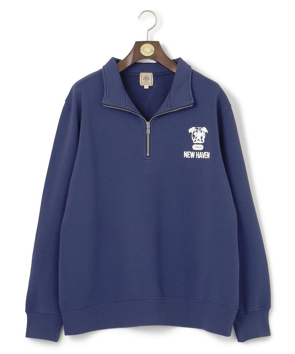 【ジェイ プレス/J.PRESS / MEN】の【WEB・一部店舗限定】ハーフジップスウェット インテリア・キッズ・メンズ・レディースファッション・服の通販 founy(ファニー) ファッション Fashion メンズファッション Fashion for Men トップス・カットソー Cut & Sew Tops スウェット / スエット Sweatshirt, Sweatwear フィット Fit, Slim Fit プリント Print, Printed Pattern プレーン Plain, Simple レギュラー Regular, Standard Fit 夏 Summer S/S・春夏 SS, Spring/Summer, Warm Season A/W・秋冬 Autumn/Winter ネイビー系|ID: prp329100004654615 ipo3291000000034566662