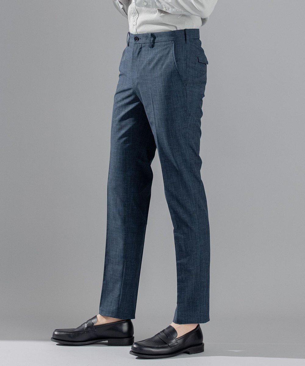 【ジョゼフ オム/JOSEPH HOMME / MEN】の3ピース対応 クールドッツストレッチ / CITY インテリア・キッズ・メンズ・レディースファッション・服の通販 founy(ファニー) 　ファッション　Fashion　メンズファッション　Fashion for Men　ボトムス　Bottoms　ストレッチ　Stretch, Stretchy Fabric　スラックス　Slacks, Dress Pants　セットアップ　Set-Up, Coordinated Outfit　テーパード　Tapered, Tapered Pants　フラップ　Flap, Flap Pocket　プリント　Print, Printed Pattern　ポケット　Pocket, Pocket Detail　夏　Summer　春　Spring　S/S・春夏　SS, Spring/Summer, Warm Season　洗える　Machine Washable　雑誌　Magazine, Fashion Magazine　ダルブルー系|ID: prp329100004654617 ipo3291000000034144554