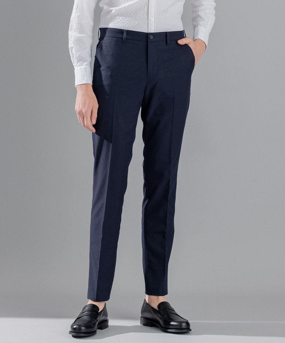 【ジョゼフ オム/JOSEPH HOMME / MEN】の3ピース対応 クールドッツストレッチ / CITY インテリア・キッズ・メンズ・レディースファッション・服の通販 founy(ファニー) 　ファッション　Fashion　メンズファッション　Fashion for Men　ボトムス　Bottoms　ストレッチ　Stretch, Stretchy Fabric　スラックス　Slacks, Dress Pants　セットアップ　Set-Up, Coordinated Outfit　テーパード　Tapered, Tapered Pants　フラップ　Flap, Flap Pocket　プリント　Print, Printed Pattern　ポケット　Pocket, Pocket Detail　夏　Summer　春　Spring　S/S・春夏　SS, Spring/Summer, Warm Season　洗える　Machine Washable　雑誌　Magazine, Fashion Magazine　ネイビー系|ID: prp329100004654617 ipo3291000000034144555