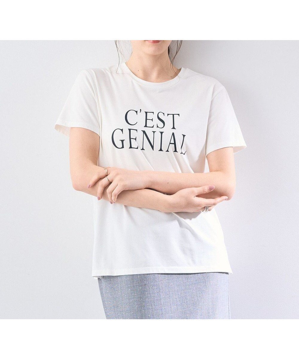 【イェッカ ヴェッカ/YECCA VECCA】のロゴTee インテリア・キッズ・メンズ・レディースファッション・服の通販 founy(ファニー) 　ファッション　Fashion　レディースファッション　Fashion for Women　トップス・カットソー　Cut & Sew Tops　シャツ・ブラウス・オフィスカジュアル　Elegant Blouses & Button-Ups　ロングTシャツ・Tシャツ　Longline T-Shirts & Tees　カットソー・ベーシックTシャツ　Cut-and-Sewn Tops / Stretch Tees & Basics　おすすめ　Recommended / Our Picks　カットソー　Cut and Sewn Top　コンパクト　Compact, Small Size　シルケット　Silket, Silky Cotton　ジャケット　Jacket, Outerwear　スラックス　Slacks, Dress Pants　デニム　Denim, Jeans Material　フロント　Front, Front Design　プリント　Print, Printed Pattern　ポケット　Pocket, Pocket Detail　エレガント 上品　Elegant　夏　Summer　春　Spring　S/S・春夏　SS, Spring/Summer, Warm Season　Off White|ID: prp329100004654657 ipo3291000000033658923