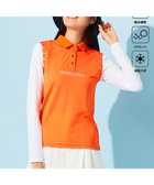【23区 ゴルフ/NIJYUSANKU GOLF】の【WOMEN】【接触冷感・UVケア・吸水速乾】ノースリーブ ポロシャツ ライトオレンジ系|ID: prp329100004654672 ipo3291000000033659151