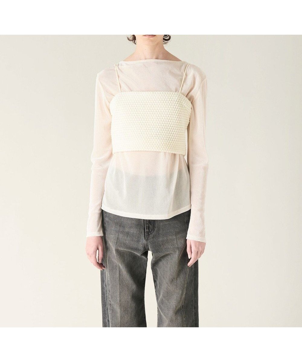 【グレース コンチネンタル/GRACE CONTINENTAL】のニットライクレースビスチェ 人気、トレンドファッション・服の通販 founy(ファニー) 　ファッション　Fashion　レディースファッション　Fashion for Women　トップス・カットソー　Cut & Sew Tops　ニット　Knit Tops & Sweaters　ビスチェ　Bustiers & Corset Tops / Layered Bustier Style　ベーシック　Basic, Essential　レース　Lace, Lace Fabric　今季　This Season, Current Season　夏　Summer　S/S・春夏　SS, Spring/Summer, Warm Season　秋　Autumn　A/W・秋冬　Autumn/Winter　 other-1|ID: prp329100004654675 ipo3291000000034410910