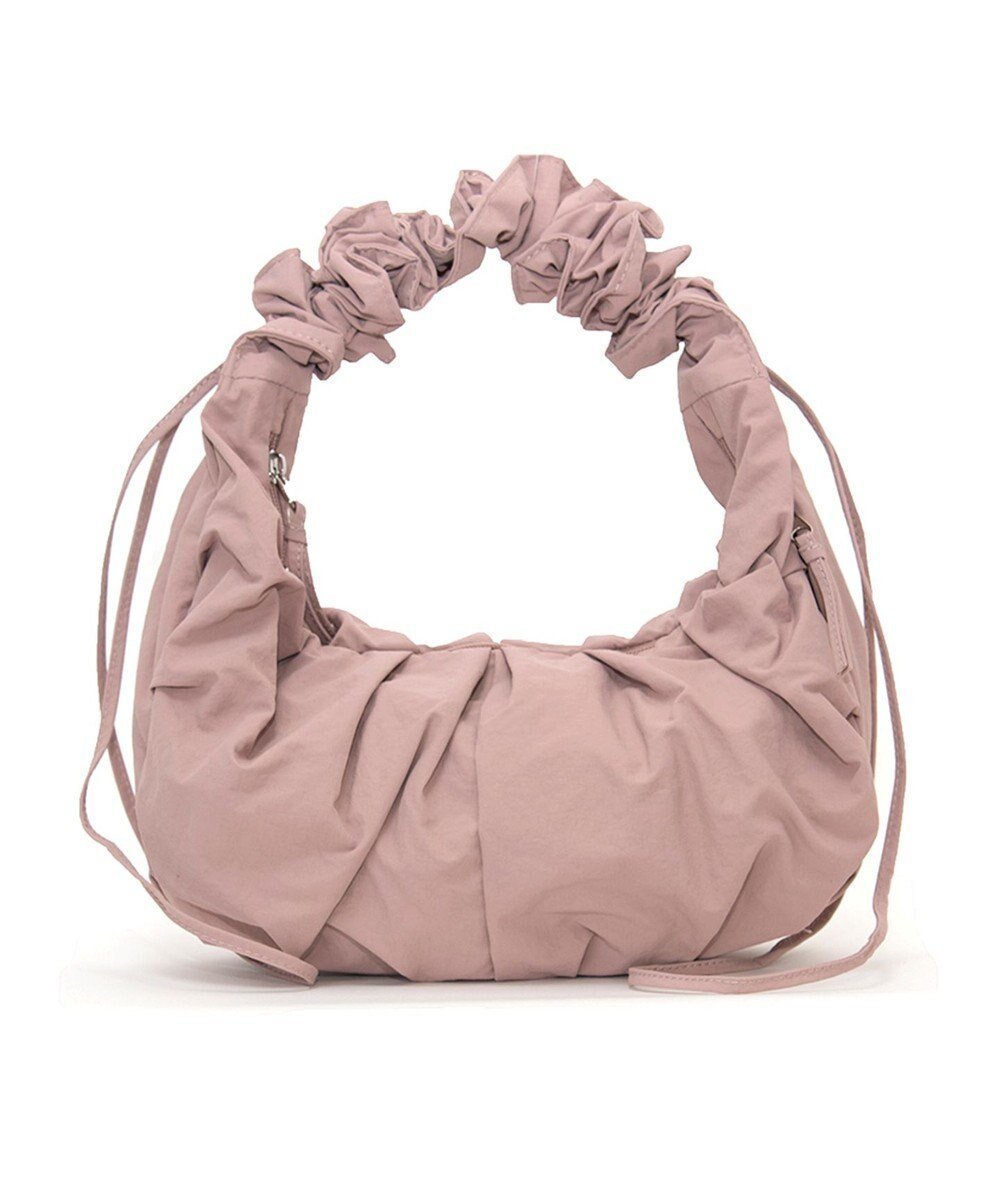 【ラ バガジェリー/LA BAGAGERIE】の【maison vert】 【軽量/多収納】ギャザーワンショルダー Small インテリア・キッズ・メンズ・レディースファッション・服の通販 founy(ファニー) 　ファッション　Fashion　レディースファッション　Fashion for Women　ギャザー　Gathered, Ruffled　軽量　Lightweight, Ultra Light　財布　Wallet, Purse　ドローストリング　Drawstring, Pull Cord　ポケット　Pocket, Pocket Detail　ポーチ　Pouch, Small Case　メッシュ　Mesh, Net Fabric　ピンク|ID: prp329100004654710 ipo3291000000033659567