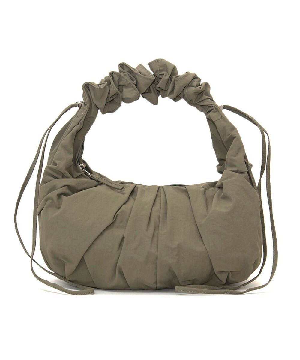 【ラ バガジェリー/LA BAGAGERIE】の【maison vert】 【軽量/多収納】ギャザーワンショルダー Small インテリア・キッズ・メンズ・レディースファッション・服の通販 founy(ファニー) 　ファッション　Fashion　レディースファッション　Fashion for Women　ギャザー　Gathered, Ruffled　軽量　Lightweight, Ultra Light　財布　Wallet, Purse　ドローストリング　Drawstring, Pull Cord　ポケット　Pocket, Pocket Detail　ポーチ　Pouch, Small Case　メッシュ　Mesh, Net Fabric　カーキ|ID: prp329100004654710 ipo3291000000033659569