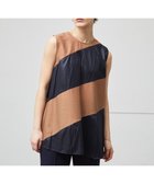 【ベイジ,/BEIGE,】の【洗える】TOURRAQUE / Aラインブラウス Camel×Navy|ID: prp329100004654711 ipo3291000000033659572