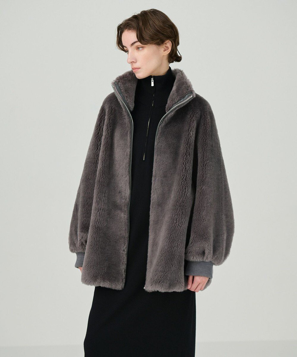 【グレース コンチネンタル/GRACE CONTINENTAL】のウールボアブルゾン インテリア・キッズ・メンズ・レディースファッション・服の通販 founy(ファニー) 　ファッション　Fashion　レディースファッション　Fashion for Women　アウター　Coat / Outerwear Collection　レディースジャケット・軽アウター　Jackets　ブルゾンジャケット・スポーティアウター　Blouson Jackets　シアー　Sheer, See-Through　ジャケット　Jacket, Outerwear　スタンド　Stand Collar, Upright Stand　ハイネック　High Neck, Mock Neck　ブルゾン　Blouson, Bomber Jacket　ボトム　Bottoms, Lower Wear　リアル　Real, Realistic　レース　Lace, Lace Fabric　ロング　Long, Long-Length　今季　This Season, Current Season　A/W・秋冬　Autumn/Winter　チャコール|ID: prp329100004654732 ipo3291000000033659750