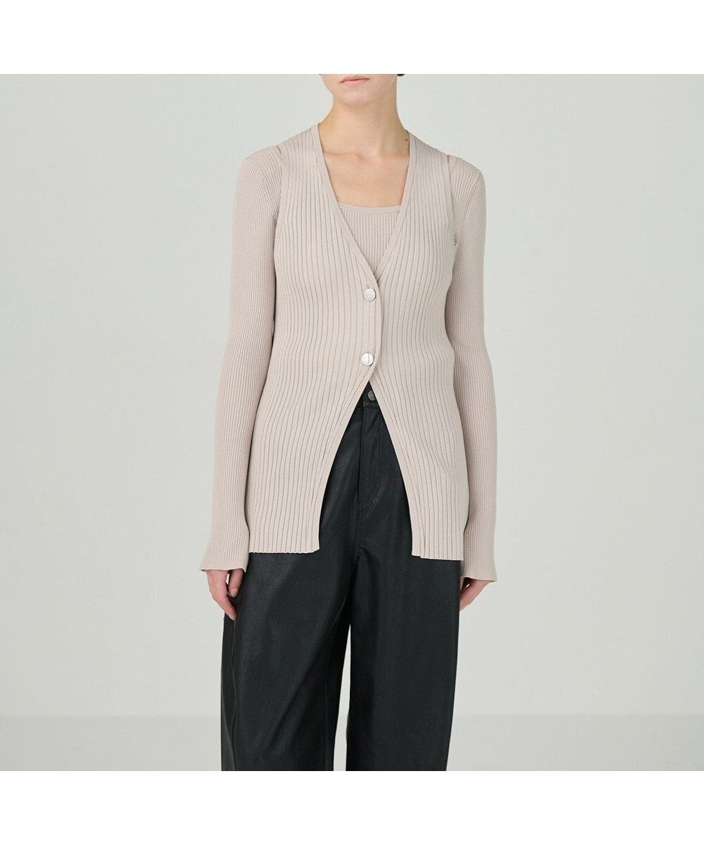 【グレース コンチネンタル/GRACE CONTINENTAL】のリブニットベスト 人気、トレンドファッション・服の通販 founy(ファニー) 　ファッション　Fashion　レディースファッション　Fashion for Women　アウター　Coat / Outerwear Collection　トップス・カットソー　Cut & Sew Tops　ニット　Knit Tops & Sweaters　ベスト&ジレ / 重ね着スタイル　Vests & Gilets　アンサンブル　Ensemble Set　ベスト　Vest, Waistcoat　メタル　Metal, Metal Parts　夏　Summer　S/S・春夏　SS, Spring/Summer, Warm Season　A/W・秋冬　Autumn/Winter　 other-1|ID: prp329100004654735 ipo3291000000033659757