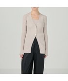 【グレース コンチネンタル/GRACE CONTINENTAL】のリブニットベスト ベージュ|ID: prp329100004654735 ipo3291000000033659758