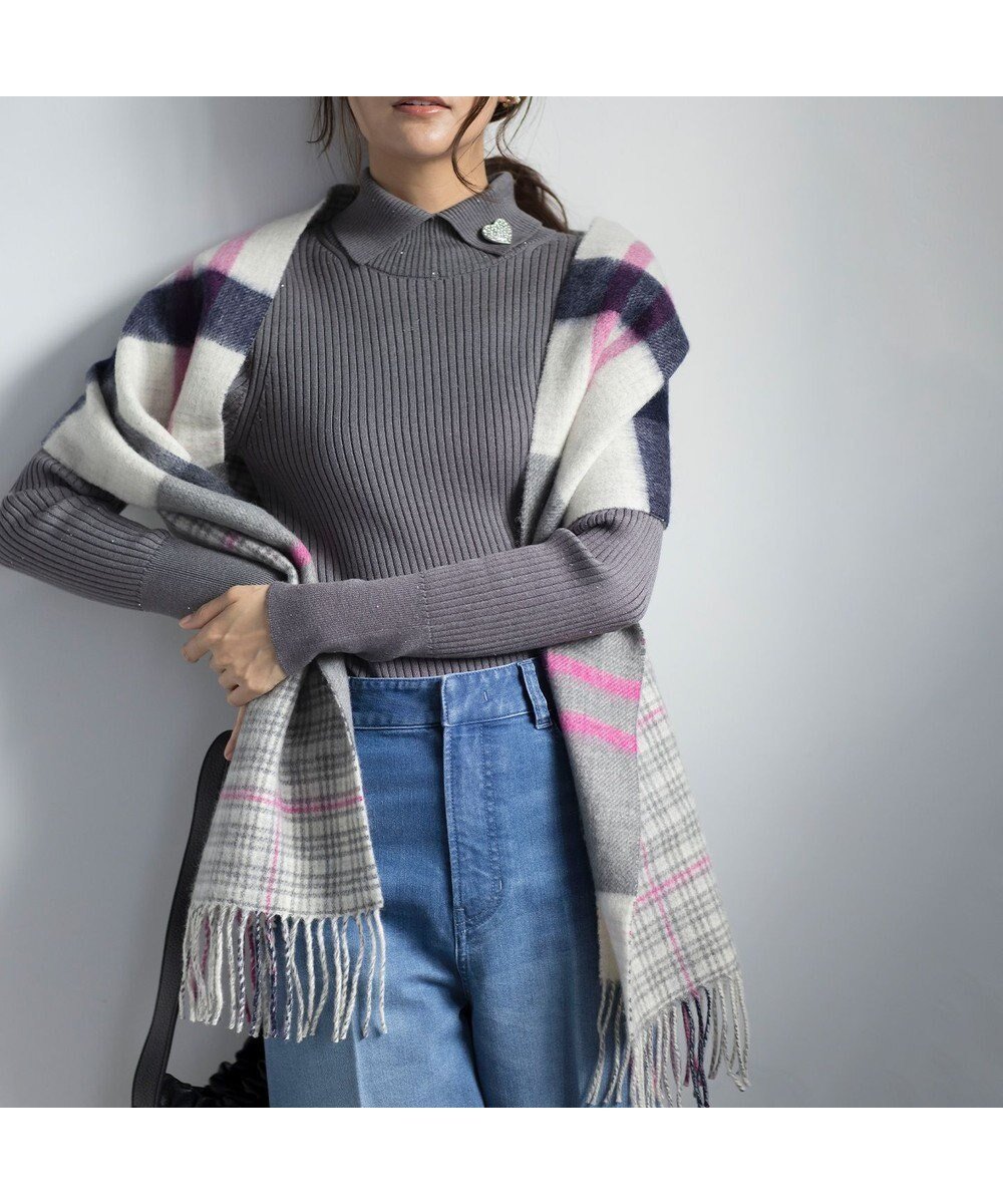 【組曲/KUMIKYOKU】のウールリバーシブルストール 人気、トレンドファッション・服の通販 founy(ファニー) 　ファッション　Fashion　レディースファッション　Fashion for Women　ストール　Soft & Warm Scarves　マフラー・スヌード / 冬小物の定番　Scarves & Mufflers　ストール　Stole, Wrap　スヌード　Snood, Infinity Scarf　チェック　Check, Plaid, Tartan　マフラー　Scarf, Muffler　リバーシブル　Reversible, Two-Sided　A/W・秋冬　Autumn/Winter　 other-1|ID: prp329100004654754 ipo3291000000033659894