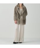 【グレース コンチネンタル/GRACE CONTINENTAL】のムートンライダースコート グレー|ID: prp329100004654770 ipo3291000000033660042