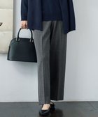 【自由区/JIYU-KU】の【撥水加工・洗える】TRギャバ裏起毛チェック柄ワイド パンツ グレーチェック|ID: prp329100004654771 ipo3291000000033660045