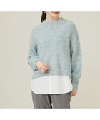 【エニィ スィス/any SiS】の【洗える】リボンヤーンミックス ニット ライトブルー|ID: prp329100004654776 ipo3291000000033660070