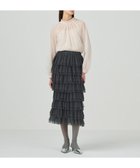 【グレース コンチネンタル/GRACE CONTINENTAL】のタイトティアードチュールスカート グレー|ID: prp329100004654791 ipo3291000000033660160