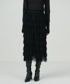 【グレース コンチネンタル/GRACE CONTINENTAL】のタイトティアードチュールスカート ブラック|ID: prp329100004654791 ipo3291000000033660161