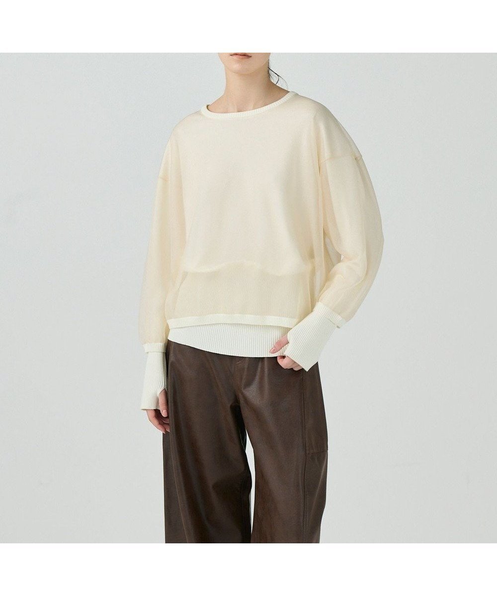 【グレース コンチネンタル/GRACE CONTINENTAL】のシアーニットトップ 人気、トレンドファッション・服の通販 founy(ファニー) 　ファッション　Fashion　レディースファッション　Fashion for Women　トップス・カットソー　Cut & Sew Tops　ニット　Knit Tops & Sweaters　セーター　Sweater, Knitwear　夏　Summer　S/S・春夏　SS, Spring/Summer, Warm Season　A/W・秋冬　Autumn/Winter　 other-1|ID: prp329100004654802 ipo3291000000033660205