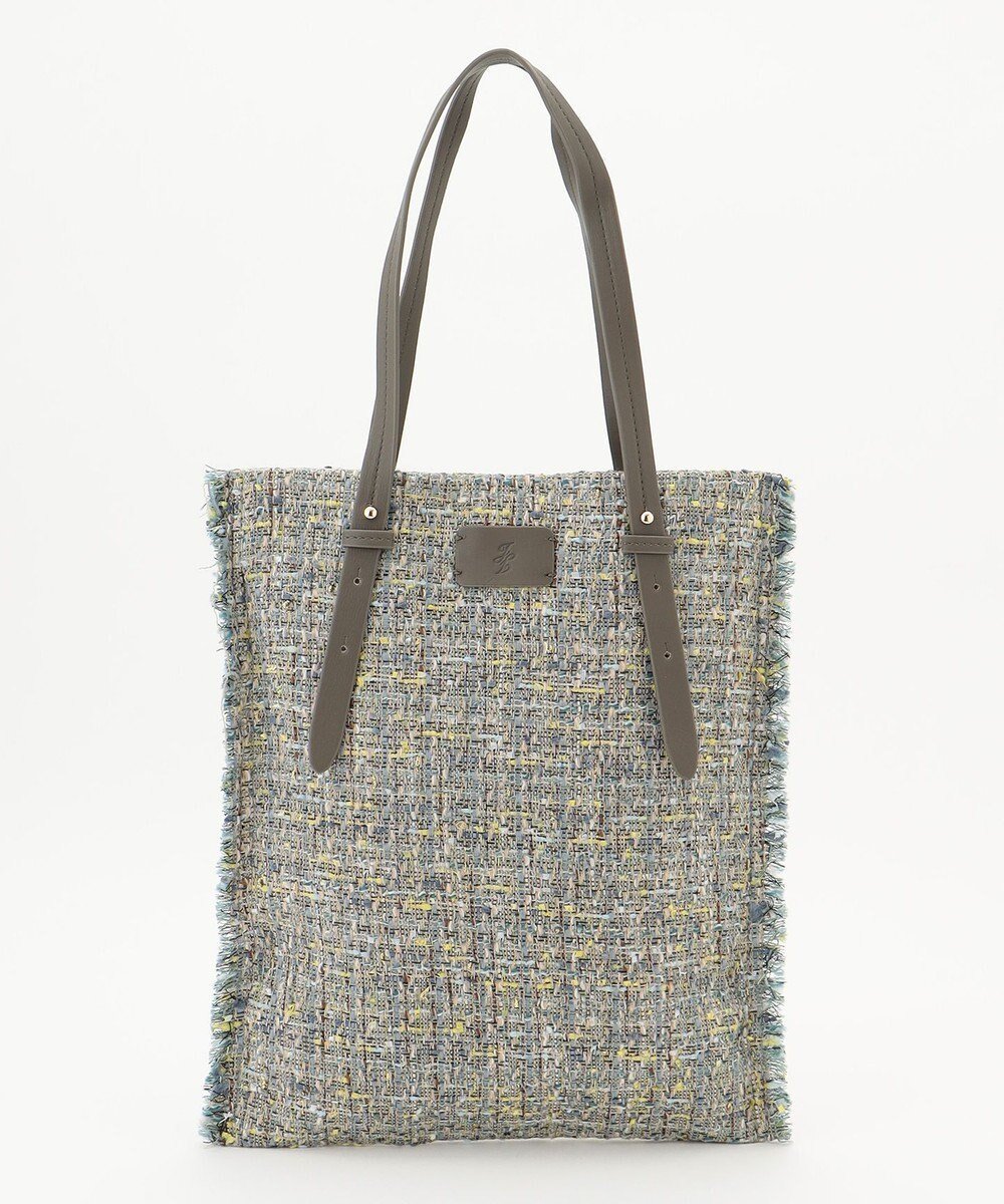 【自由区/JIYU-KU】のラメノットファンシーツイードトート バッグ インテリア・キッズ・メンズ・レディースファッション・服の通販 founy(ファニー) 　ファッション　Fashion　レディースファッション　Fashion for Women　バッグ　Bags　オレンジ　Orange　ツイード　Twill, Twill Weave　バランス　Balance, Style Balance　フラワー　Flower, Floral　プレーン　Plain, Simple　ポケット　Pocket, Pocket Detail　ミックス　Mix, Mixed Style　ブルーグレー系|ID: prp329100004654804 ipo3291000000033660217