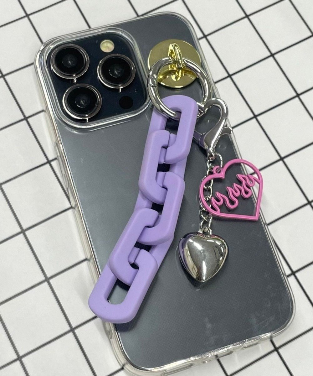 【ウィゴー/WEGO】のハートチェーンキーホルダー インテリア・キッズ・メンズ・レディースファッション・服の通販 founy(ファニー) 　ファッション　Fashion　レディースファッション　Fashion for Women　ミニ財布・二つ折り財布　Wallets & Card Cases　おすすめ　Recommended / Our Picks　キーホルダー　Keychain, Key Holder　スマホ　Smartphone, Mobile Device　チェーン　Chain, Chain Strap　財布　Wallet, Purse　パープル|ID: prp329100004654807 ipo3291000000033843326