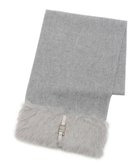 【ムーンバット/MOONBAT】の【WEB限定】FURLA ウール100%×ベルト付きファーマフラー グレー|ID: prp329100004654821 ipo3291000000035406323