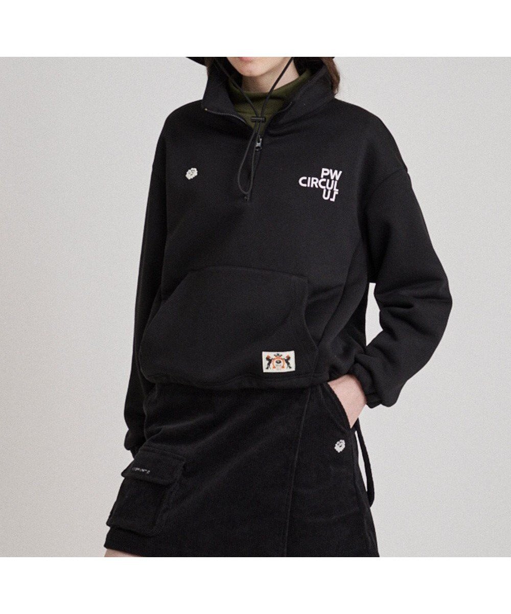 【ピーダブリュサーキュラス/PW CIRCULUS】の【WOMEN】ハーフジップ スウェット 人気、トレンドファッション・服の通販 founy(ファニー) 　ファッション　Fashion　レディースファッション　Fashion for Women　トップス・カットソー　Cut & Sew Tops　レディースパーカー・カジュアルフーディー　Casual Hoodies & Sweatshirts　スウェット・クルーネックトップス　Sweatshirts & Crewnecks / Relaxed Fit Sweat Tops　2024年　2024　2024-2025秋冬・A/W　Autumn/Winter 2024–25 AW24–25　ショルダー　Shoulder, Shoulder Strap　ショート　Short, Short Length　スウェット / スエット　Sweatshirt, Sweatwear　スピンドル　Spindle, Drawcord　トレンド　Trend, Trending Now　ドロップ　Drop Shoulder, Dropped Style　バランス　Balance, Style Balance　ベーシック　Basic, Essential　ボトム　Bottoms, Lower Wear　A/W・秋冬　Autumn/Winter　 other-1|ID: prp329100004654834 ipo3291000000033660454