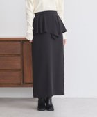 【アースミュージックアンドエコロジー/earth music&ecology】のペプラムスカート Black|ID: prp329100004654841 ipo3291000000033660512