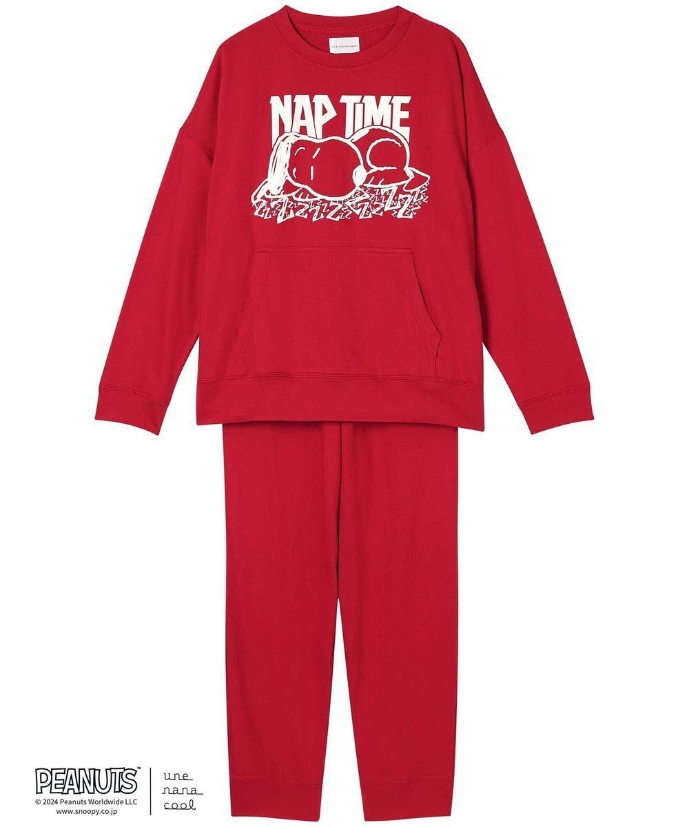 【ウンナナクール/une nana cool】のMADE WITH PEANUTS 【綿100%】やわらか裏毛パジャマ インテリア・キッズ・メンズ・レディースファッション・服の通販 founy(ファニー) 　ファッション　Fashion　レディースファッション　Fashion for Women　キャラクター　Character, Licensed Characters　パジャマ　Pajamas, Sleepwear　フロント　Front, Front Design　ポケット　Pocket, Pocket Detail　おすすめ　Recommended / Our Picks　ギフト プレゼント　Gift / Present　RE|ID: prp329100004654849 ipo3291000000033660559