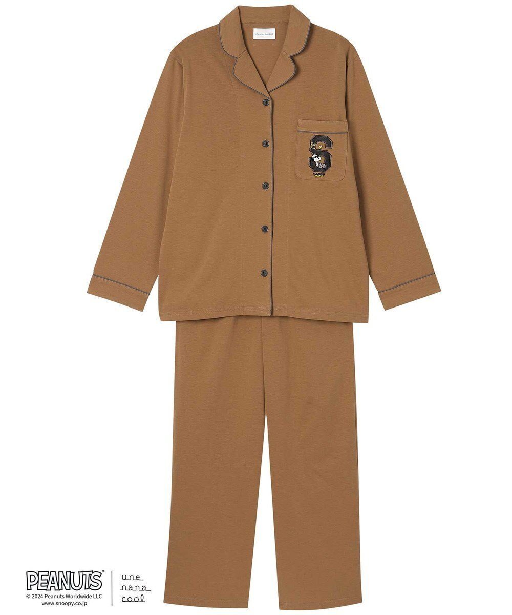 【ウンナナクール/une nana cool】のMADE WITH PEANUTS 【綿100%】天竺パジャマ インテリア・キッズ・メンズ・レディースファッション・服の通販 founy(ファニー) 　ファッション　Fashion　レディースファッション　Fashion for Women　パイピング　Piping, Trim Design　パジャマ　Pajamas, Sleepwear　リラックス　Relax, Relaxed Fit　おすすめ　Recommended / Our Picks　ギフト プレゼント　Gift / Present　BR|ID: prp329100004654851 ipo3291000000033660565