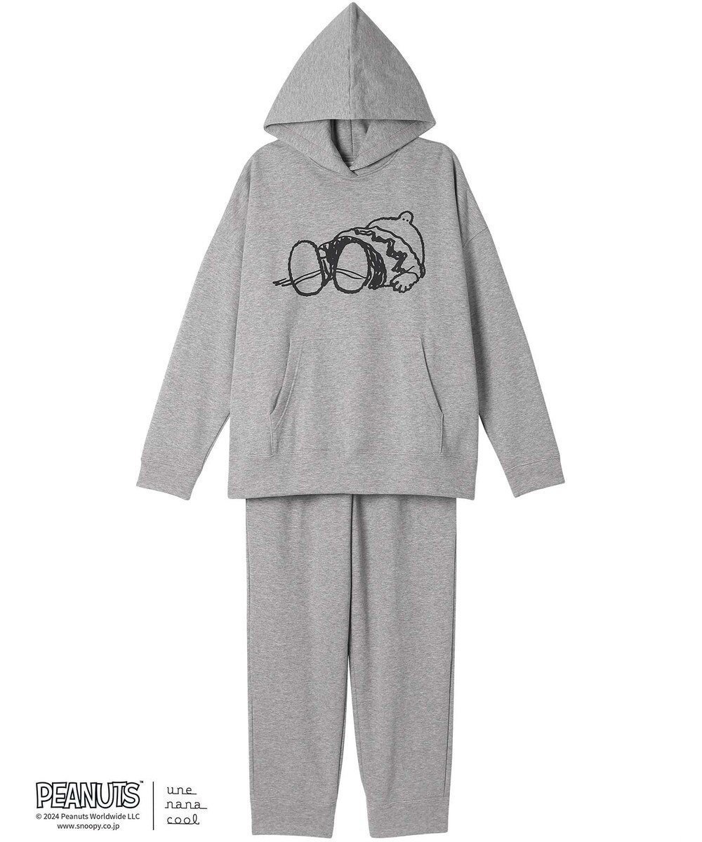 【ウンナナクール/une nana cool】のMADE WITH PEANUTS 【綿100%】裏毛フーディーパジャマ 人気、トレンドファッション・服の通販 founy(ファニー) 　ファッション　Fashion　レディースファッション　Fashion for Women　パジャマ　Pajamas, Sleepwear　フロント　Front, Front Design　プリント　Print, Printed Pattern　ポケット　Pocket, Pocket Detail　おすすめ　Recommended / Our Picks　ギフト プレゼント　Gift / Present　 other-1|ID: prp329100004654853 ipo3291000000033660569