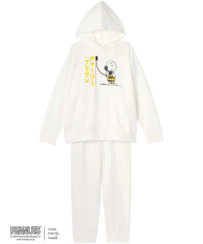 【ウンナナクール/une nana cool】のMADE WITH PEANUTS 【綿100%】裏毛フーディーパジャマ インテリア・キッズ・メンズ・レディースファッション・服の通販 founy(ファニー) https://founy.com/ ファッション Fashion レディースファッション Fashion for Women キャラクター Character, Licensed Characters パジャマ Pajamas, Sleepwear フロント Front, Front Design プリント Print, Printed Pattern ポケット Pocket, Pocket Detail おすすめ Recommended / Our Picks ギフト プレゼント Gift / Present |ID: prp329100004654854 ipo3291000000033660571
