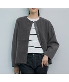 【自由区/JIYU-KU】の【洗える】ボアコンビ アウター スレート|ID: prp329100004654859 ipo3291000000033660595
