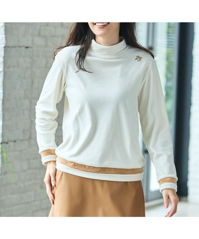【23区 ゴルフ/NIJYUSANKU GOLF】の【WOMEN】ベロア モックネック インテリア・キッズ・メンズ・レディースファッション・服の通販 founy(ファニー) https://founy.com/ ファッション Fashion レディースファッション Fashion for Women トップス・カットソー Cut & Sew Tops レディースパーカー・カジュアルフーディー Casual Hoodies & Sweatshirts スウェット・クルーネックトップス Sweatshirts & Crewnecks / Relaxed Fit Sweat Tops ベロアトップス Velour Tops / Velvet-Look Items シンプル Simple, Minimal スウェット / スエット Sweatshirt, Sweatwear ストレッチ Stretch, Stretchy Fabric ブルゾン Blouson, Bomber Jacket ベスト Vest, Waistcoat ベロア Velour, Soft Velvet モックネック Mock Neck, Short Turtleneck エレガント 上品 Elegant 無地 Plain, Solid Color A/W・秋冬 Autumn/Winter |ID: prp329100004654860 ipo3291000000033660597