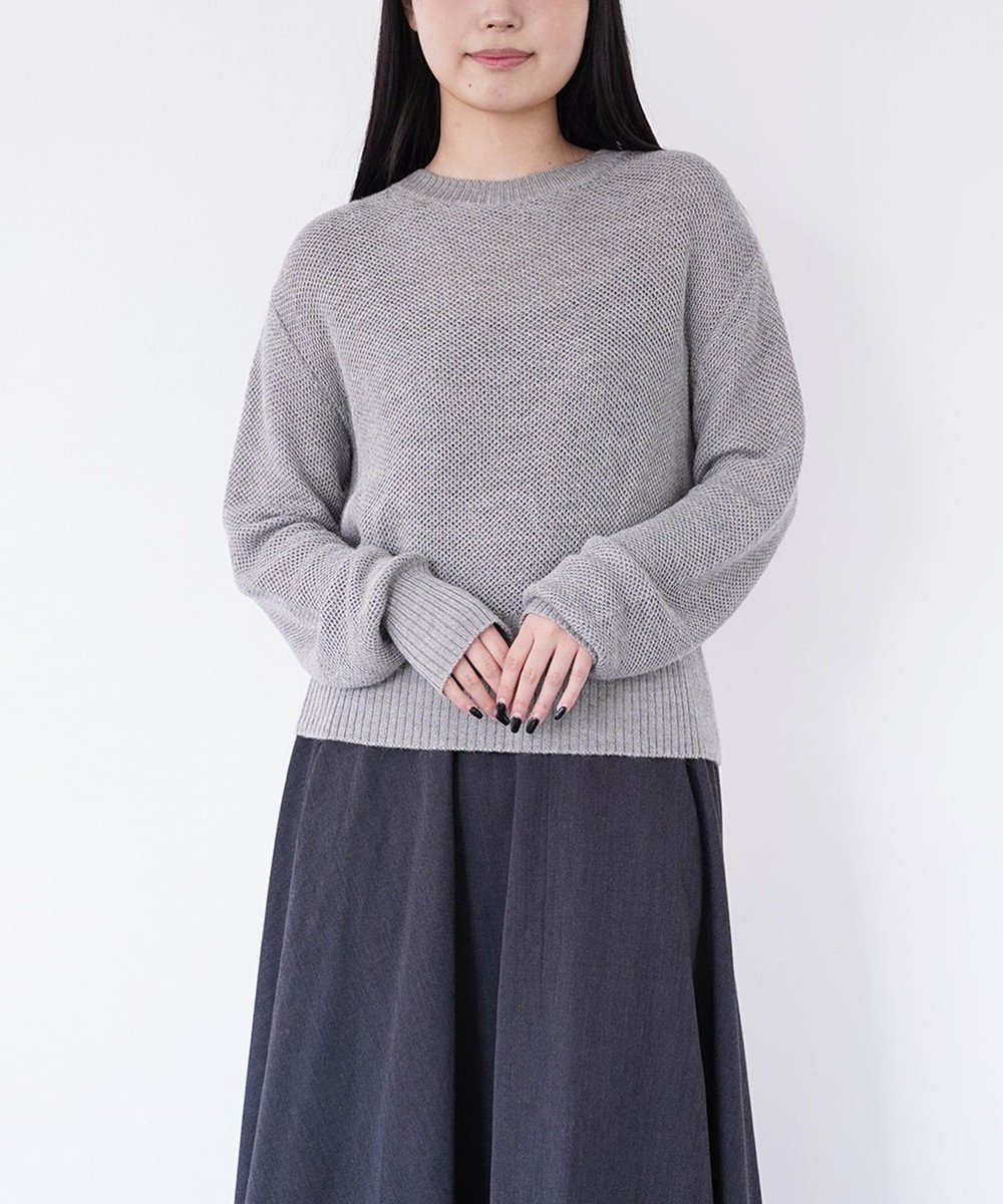 【トック/TOQUE】の〈大草直子さんアドバイザー〉ベビーアルパカ×シルクハニカムニットトップス インテリア・キッズ・メンズ・レディースファッション・服の通販 founy(ファニー) ファッション Fashion レディースファッション Fashion for Women トップス・カットソー Cut & Sew Tops ニット Knit Tops & Sweaters 秋 Autumn セーター Sweater, Knitwear ベビー Baby, Babywear A/W・秋冬 Autumn/Winter S/S・春夏 SS, Spring/Summer, Warm Season 夏 Summer グレー|ID: prp329100004654865 ipo3291000000033660619