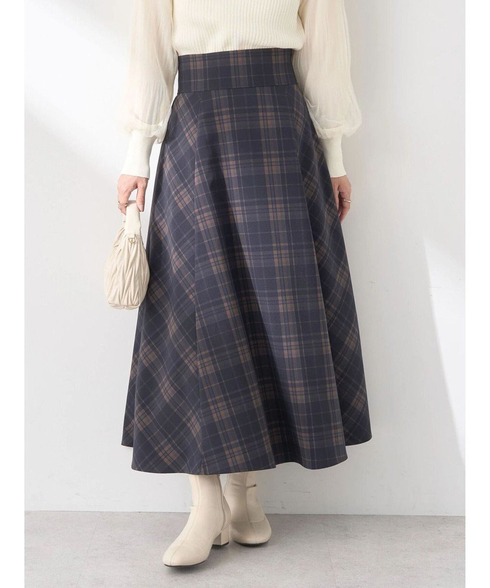 【アースミュージックアンドエコロジー/earth music&ecology】のバックレースアップチェックスカート 人気、トレンドファッション・服の通販 founy(ファニー) 　ファッション　Fashion　レディースファッション　Fashion for Women　スカート　Skirts　おすすめ　Recommended / Our Picks　コンシャス　Conscious, Bodycon　チェック　Check, Plaid, Tartan　ポケット　Pocket, Pocket Detail　ヨーク　Yoke, Yoke Design　リボン　Ribbon, Bow　レース　Lace, Lace Fabric　A/W・秋冬　Autumn/Winter　 other-1|ID: prp329100004654890 ipo3291000000033660864