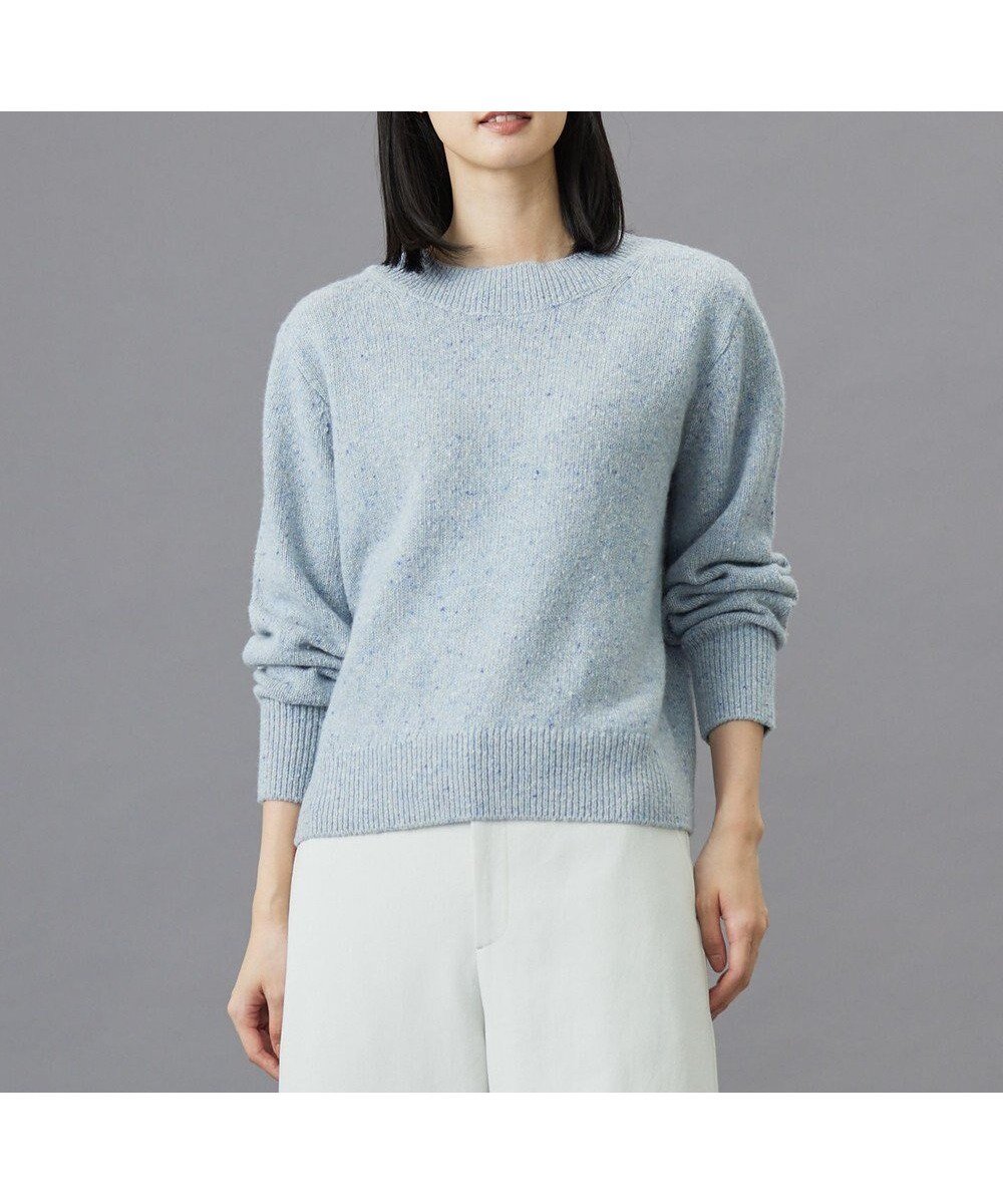 【ジェイ プレス/J.PRESS】の【WEB限定・洗える】WOOLY NEP クルーネックニット インテリア・キッズ・メンズ・レディースファッション・服の通販 founy(ファニー) 　ファッション　Fashion　レディースファッション　Fashion for Women　トップス・カットソー　Cut & Sew Tops　ニット　Knit Tops & Sweaters　おすすめ　Recommended / Our Picks　イタリア　Italy　コンパクト　Compact, Small Size　セーター　Sweater, Knitwear　ワイド　Wide, Wide Fit　エレガント 上品　Elegant　洗える　Machine Washable　A/W・秋冬　Autumn/Winter　サックスブルー系|ID: prp329100004654903 ipo3291000000033660975