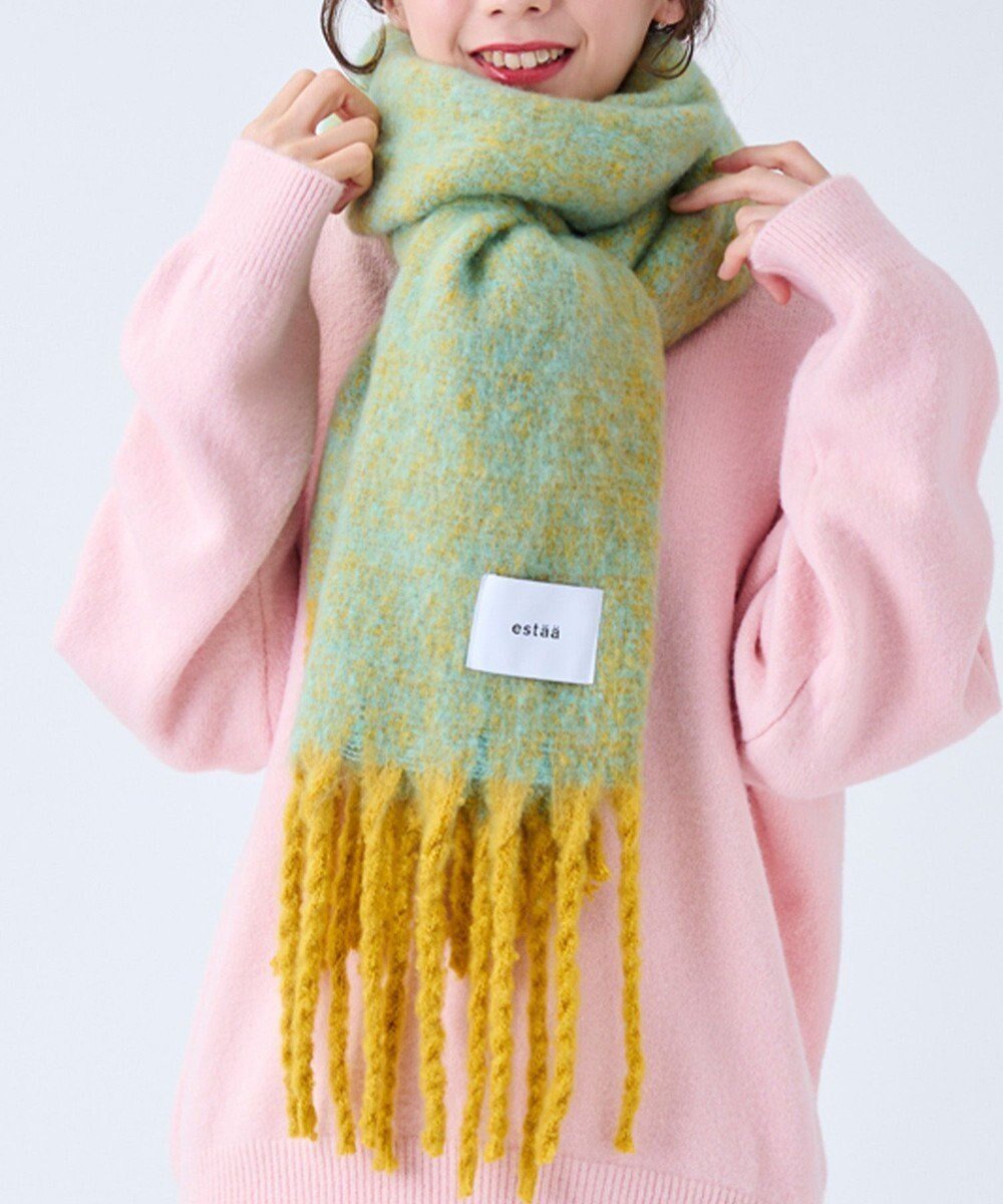 【ムーンバット/MOONBAT】のestaa ボリュームマフラー シャンブレー/手洗い可 インテリア・キッズ・メンズ・レディースファッション・服の通販 founy(ファニー) ファッション Fashion レディースファッション Fashion for Women マフラー・スヌード / 冬小物の定番 Scarves & Mufflers シャンブレー Chambray, Denim-Like Fabric スヌード Snood, Infinity Scarf マフラー Scarf, Muffler 傘 Umbrella, Parasol A/W・秋冬 Autumn/Winter ミントグリーンxイエロー|ID: prp329100004654916 ipo3291000000034411336