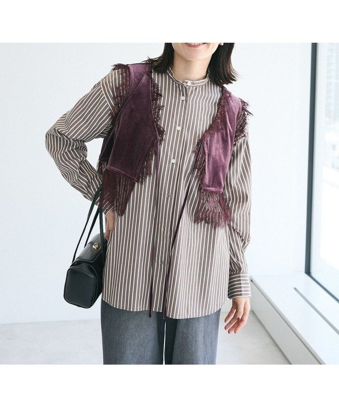 【クラフトスタンダードブティック/CRAFT STANDARD BOUTIQUE】のベロアレース付きベスト インテリア・キッズ・メンズ・レディースファッション・服の通販 founy(ファニー) https://founy.com/ ファッション Fashion レディースファッション Fashion for Women アウター Coat / Outerwear Collection トップス・カットソー Cut & Sew Tops ベスト&ジレ / 重ね着スタイル Vests & Gilets ベロアトップス Velour Tops / Velvet-Look Items コンパクト Compact, Small Size チェック Check, Plaid, Tartan デニム Denim, Jeans Material トレンド Trend, Trending Now ベスト Vest, Waistcoat ベロア Velour, Soft Velvet ベーシック Basic, Essential ボトム Bottoms, Lower Wear ポケット Pocket, Pocket Detail レース Lace, Lace Fabric ワイド Wide, Wide Fit ワーク Workwear, Utility Style A/W・秋冬 Autumn/Winter おすすめ Recommended / Our Picks 2024年 2024 2024-2025秋冬・A/W Autumn/Winter 2024–25 AW24–25 |ID: prp329100004654920 ipo3291000000033661165