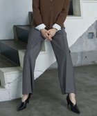 【アイシービー/iCB】の【洗える】T/Wブロード ワイドストレートパンツ チャコール系|ID: prp329100004654924 ipo3291000000033661189
