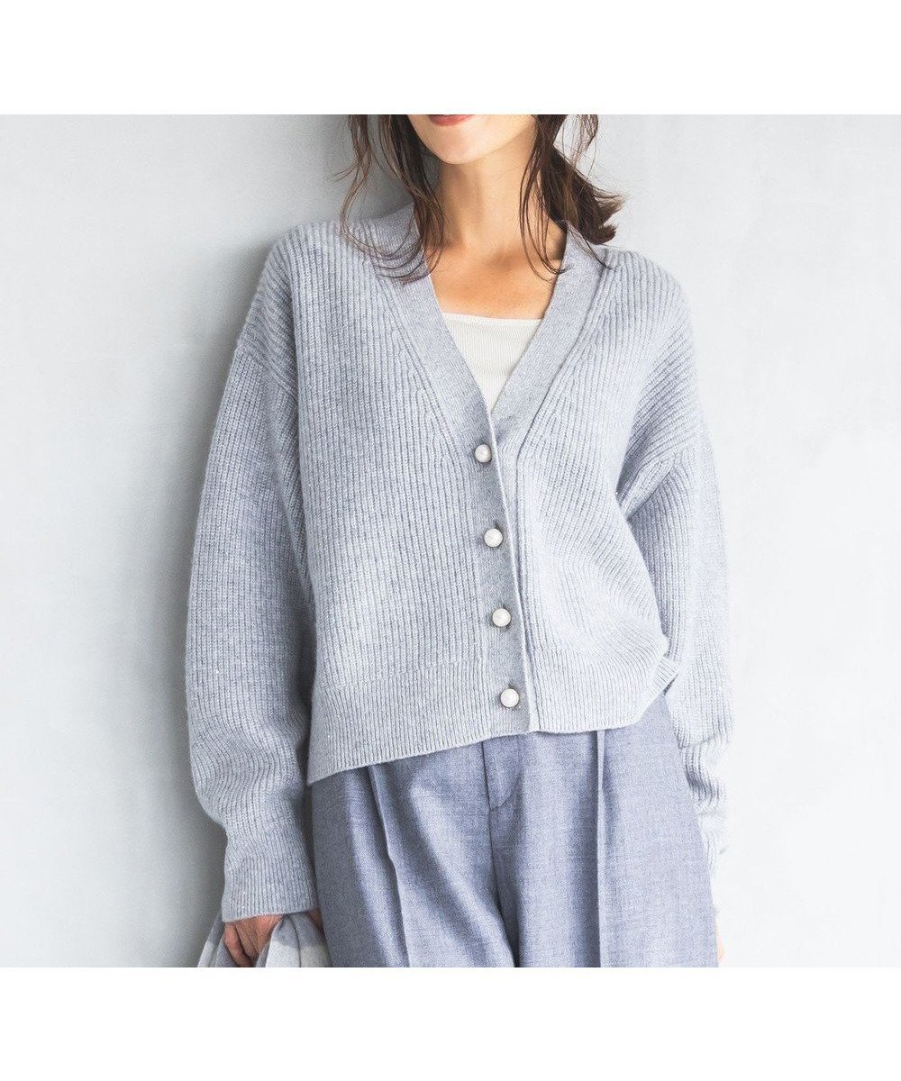 【自由区/JIYU-KU】の【洗える】ウールカシミヤブレンドラメスパンコールニット カーディガン インテリア・キッズ・メンズ・レディースファッション・服の通販 founy(ファニー) ファッション Fashion レディースファッション Fashion for Women トップス・カットソー Cut & Sew Tops ニット Knit Tops & Sweaters カーディガン・羽織り Layered Style Cardigans カーディガン Cardigan, Knitwear ショート Short, Short Length スパンコール Sequins, Sequin Embellishment トレンド Trend, Trending Now バランス Balance, Style Balance パール Pearl, Pearl Accent プレート Plate, Dish ミックス Mix, Mixed Style エレガント 上品 Elegant 洗える Machine Washable A/W・秋冬 Autumn/Winter 軽量 Lightweight, Ultra Light グレーメランジ×シルバー|ID: prp329100004654956 ipo3291000000033661392