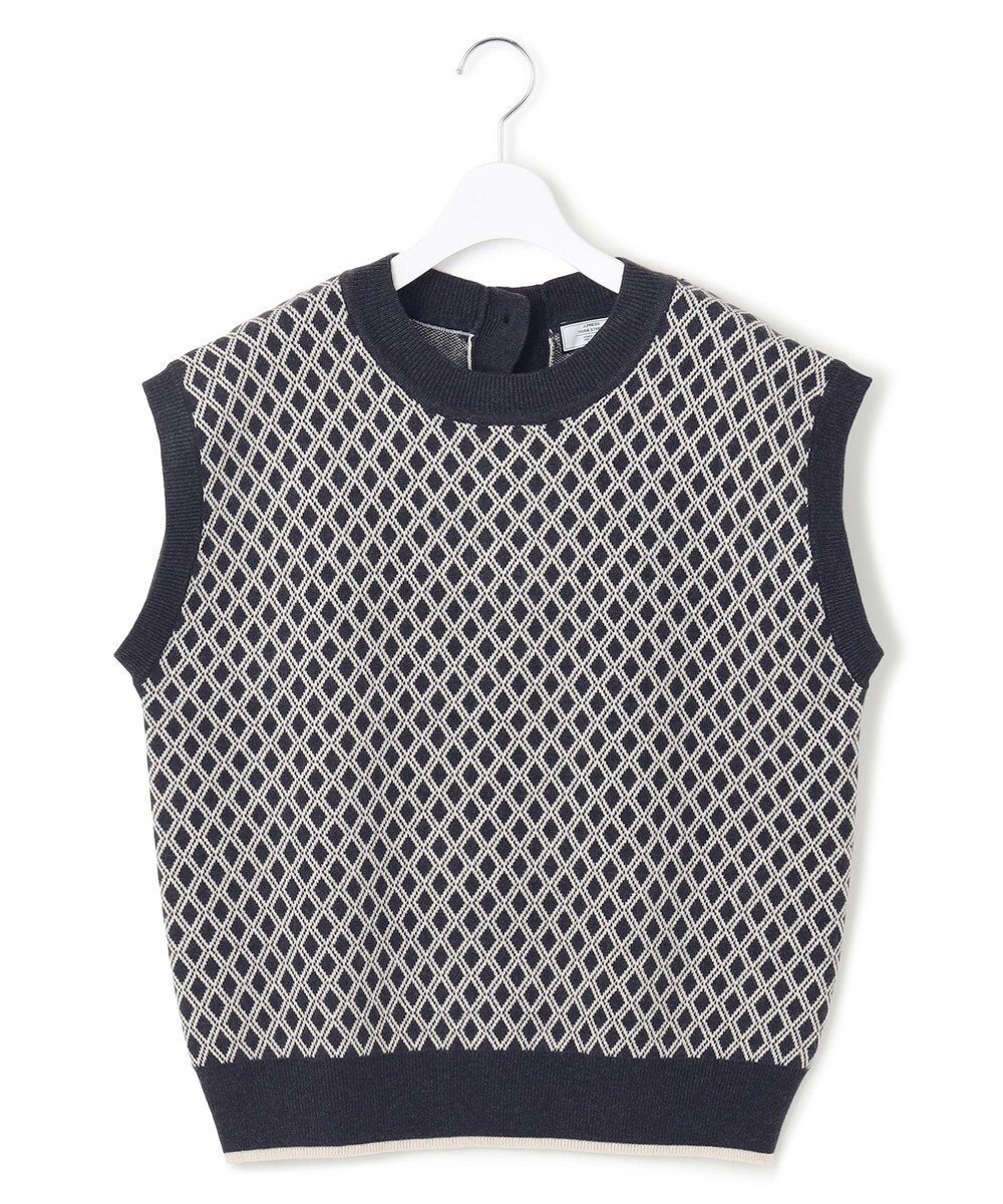 【ジェイプレスヨークストリート/J.PRESS YORK STREET】の【WOMEN】ANTI PILLING WOOL ジャガードニットベスト 人気、トレンドファッション・服の通販 founy(ファニー) 　ファッション　Fashion　レディースファッション　Fashion for Women　アウター　Coat / Outerwear Collection　トップス・カットソー　Cut & Sew Tops　ニット　Knit Tops & Sweaters　ベスト&ジレ / 重ね着スタイル　Vests & Gilets　ストレッチ　Stretch, Stretchy Fabric　スリット　Slit, Slit Detail　ベスト　Vest, Waistcoat　ルーズ　Loose, Oversized　ワイド　Wide, Wide Fit　A/W・秋冬　Autumn/Winter　おすすめ　Recommended / Our Picks　 other-1|ID: prp329100004654981 ipo3291000000033661591