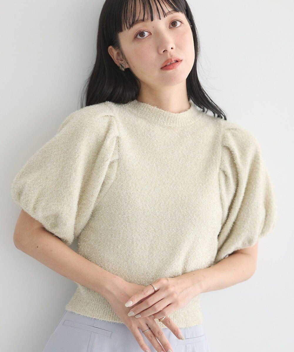 【アースミュージックアンドエコロジー/earth music&ecology】のボリュームスリーブラメニットプルオーバー インテリア・キッズ・メンズ・レディースファッション・服の通販 founy(ファニー) ファッション Fashion レディースファッション Fashion for Women トップス・カットソー Cut & Sew Tops ニット Knit Tops & Sweaters カジュアルプルオーバー・ニットトップス Pullovers & Knit Tops / Casual Pullovers ボリューム袖・フリルスリーブブラウス Voluminous & Ruffle Sleeves / Puffy Sleeve Tops おすすめ Recommended / Our Picks コンパクト Compact, Small Size スリーブ Sleeve, Long Sleeve / Short Sleeve セーター Sweater, Knitwear ボトム Bottoms, Lower Wear ポケット Pocket, Pocket Detail ワイド Wide, Wide Fit 夏 Summer S/S・春夏 SS, Spring/Summer, Warm Season A/W・秋冬 Autumn/Winter Ivory|ID: prp329100004655012 ipo3291000000033661931