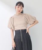 【アースミュージックアンドエコロジー/earth music&ecology】のボリュームスリーブラメニットプルオーバー Beige|ID: prp329100004655012 ipo3291000000033661933