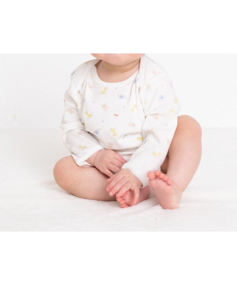 【ミキハウスホットビスケッツ/MIKI HOUSE HOT BISCUITS / KIDS】の【70-80cm】 長袖ボディシャツ(かぶり仕様) インテリア・キッズ・メンズ・レディースファッション・服の通販 founy(ファニー) 　ファッション　Fashion　キッズファッション　Fashion for Kids　インナー　Innerwear　コンビ　Combo, Combination Style　セパレート　Separate, Two-Piece　卒業式　Graduation Ceremony　長袖　Long Sleeve, Full Sleeve　マルチカラー|ID: prp329100004655168 ipo3291000000034576104