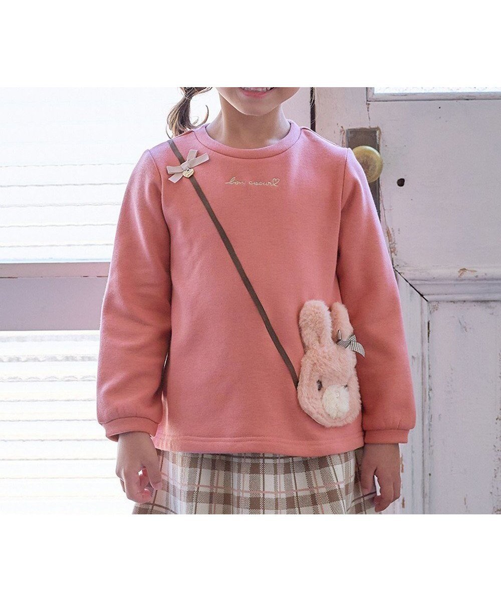【エニィ/ANY / KIDS】の裏シャギー ポシェット トレーナー インテリア・キッズ・メンズ・レディースファッション・服の通販 founy(ファニー) ファッション Fashion キッズファッション Fashion for Kids トップス・カットソー Cut & Sew Tops アニマル Animal Print スウェット / スエット Sweatshirt, Sweatwear トレーナー Sweatshirt, Trainer ビジュー Bijou, Jewel-like Accent ポケット Pocket, Pocket Detail ポシェット Pochette, Mini Bag 人気 Popular, Best Seller 定番 Standard, Basic Item A/W・秋冬 Autumn/Winter ローズピンク×ウサギ|ID: prp329100004655175 ipo3291000000034615801