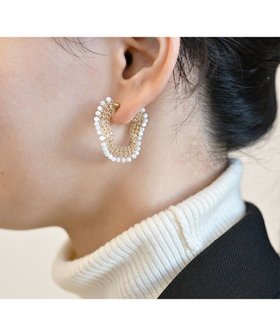【カスミノ/CASUMINO】のsweet pie 白蝶貝ピアス 人気、トレンドファッション・服の通販 founy(ファニー) ファッション Fashion レディースファッション Fashion for Women アクセサリー Fashion Accessories イヤリング Earrings かぎ針 Crochet 手編み Hand-Knitted, Handmade Knit ワイヤー Wire, Wired Bra |ID:prp329100004655207