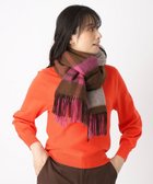 【ムーンバット/MOONBAT】の【洗える】FURLA ウール100%超大判ブロックチェックストールマフラー/幅70cm ローズピンク|ID: prp329100004655222 ipo3291000000034231306