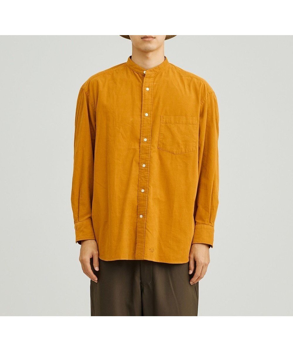 【ジェイプレスヨークストリート/J.PRESS YORK STREET】の【UNISEX】コーデュロイ バンドカラーシャツ インテリア・キッズ・メンズ・レディースファッション・服の通販 founy(ファニー) 　ファッション　Fashion　レディースファッション　Fashion for Women　トップス・カットソー　Cut & Sew Tops　シャツ・ブラウス・オフィスカジュアル　Elegant Blouses & Button-Ups　ユニセックス　Unisex, Genderless　インナー　Innerwear　コーデュロイ　Corduroy, Cord Fabric　ボトム　Bottoms, Lower Wear　定番　Standard, Basic Item　A/W・秋冬　Autumn/Winter　イエロー系|ID: prp329100004655226 ipo3291000000033666987